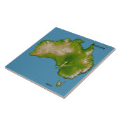 NASA-Afbeelding vanuit de ruimte van Australië Tegeltje (Zijkant)