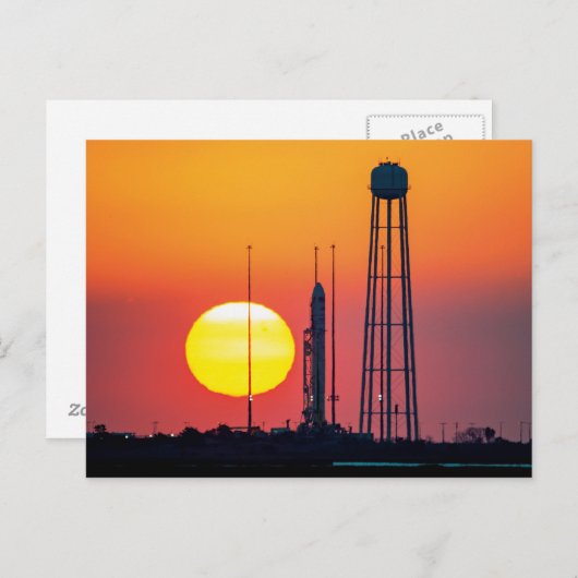 NASA Antares Rocket Sunrise Launch Briefkaart (Voorkant / Achterkant)