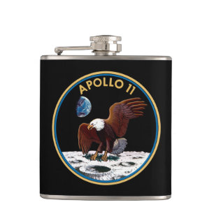 NASA Apollo 11 Maanlanding Maan Patch Insigne Heupfles