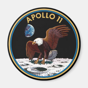 NASA Apollo 11 Maanlanding Maan Patch Insigne Magneet