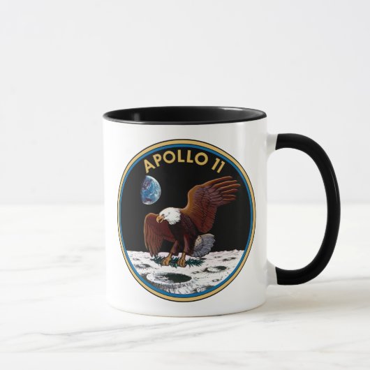 NASA Apollo 11 Maanlanding Maan Patch Insigne Mok (Rechts)
