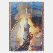NASA Apollo 11 Maanlanding Raketlancering Deken (Voorkant Verticaal)