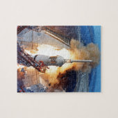 NASA Apollo 11 Maanlanding Raketlancering Legpuzzel (Horizontaal)