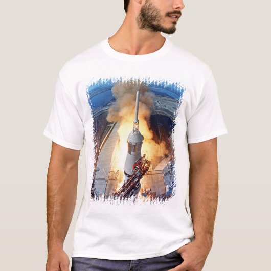 NASA Apollo 11 Maanlanding Raketlancering T-shirt (Voorkant)