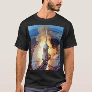 NASA Apollo 11 Maanlanding Raketlancering T-shirt