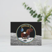 NASA Apollo 11 Moon Landing Lunar Patch Insignia Briefkaart (Staand voorkant)