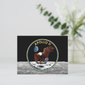 NASA Apollo 11 Moon Landing Lunar Patch Insignia Briefkaart (Staand voorkant)