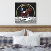 NASA Apollo 11 Moon Landing Lunar Patch Insignia Canvas Afdruk (Insitu (Slaapkamer))