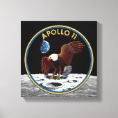 NASA Apollo 11 Moon Landing Lunar Patch Insignia Canvas Afdruk (Voorkant)