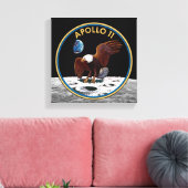 NASA Apollo 11 Moon Landing Lunar Patch Insignia Canvas Afdruk (Insitu (Woonkamer))