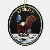NASA Apollo 11 Moon Landing Lunar Patch Insignia Keramisch Ornament (Links)