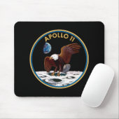 NASA Apollo 11 Moon Landing Lunar Patch Insignia Muismat (Met muis)