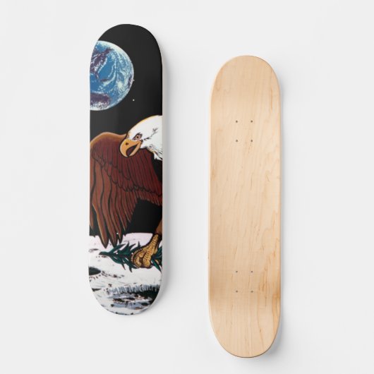 NASA Apollo 11 Moon Landing Lunar Patch Insignia Persoonlijk Skateboard (Voorkant)