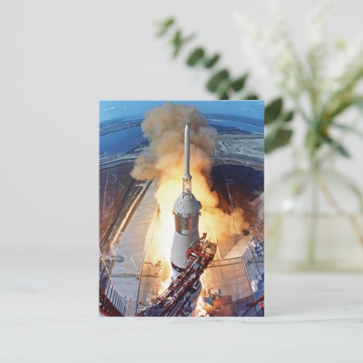 NASA Apollo 11 Moon Landing Rocket Launch Briefkaart (Staand voorkant)