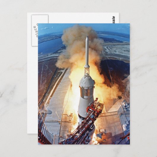 NASA Apollo 11 Moon Landing Rocket Launch Briefkaart (Voorkant / Achterkant)