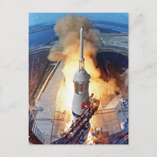 NASA Apollo 11 Moon Landing Rocket Launch Briefkaart