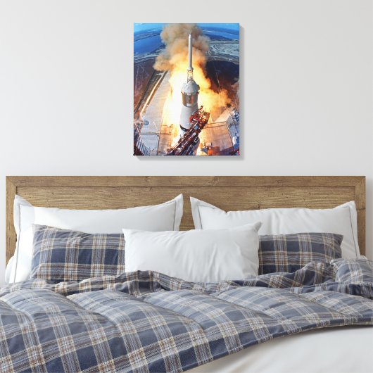NASA Apollo 11 Moon Landing Rocket Launch Canvas Afdruk (Insitu (Slaapkamer))