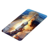 NASA Apollo 11 Moon Landing Rocket Launch Magneet (Linkerzijde)