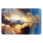NASA Apollo 11 Moon Landing Rocket Launch Magneet (Horizontaal)