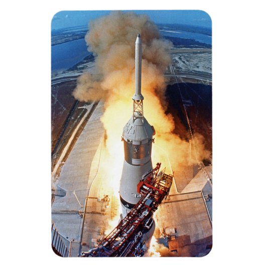 NASA Apollo 11 Moon Landing Rocket Launch Magneet (Verticaal)