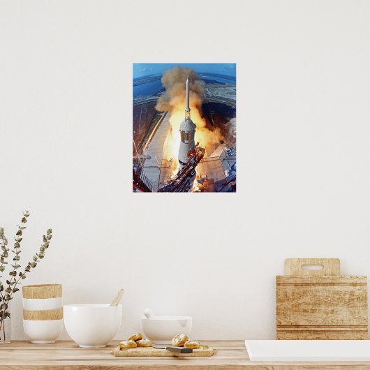 NASA Apollo 11 Moon Landing Rocket Launch Poster (Keuken)