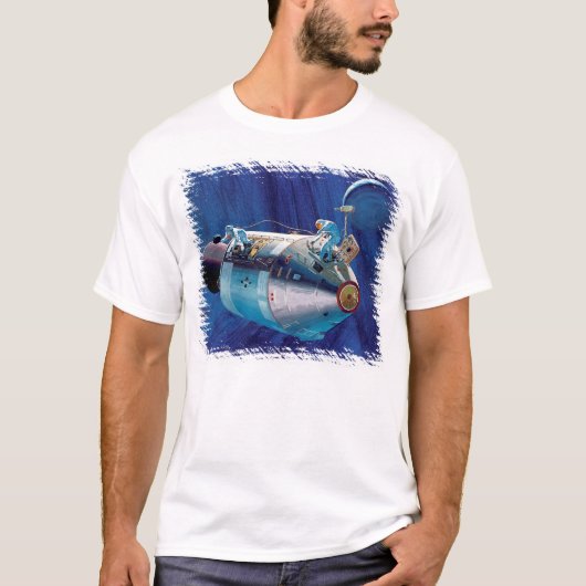 NASA Apollo 15 Command Service Module Kunstwerk T-shirt (Voorkant)