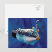 NASA Apollo 15 het Kunstwerk van de Module van de  Briefkaart (Voorkant / Achterkant)