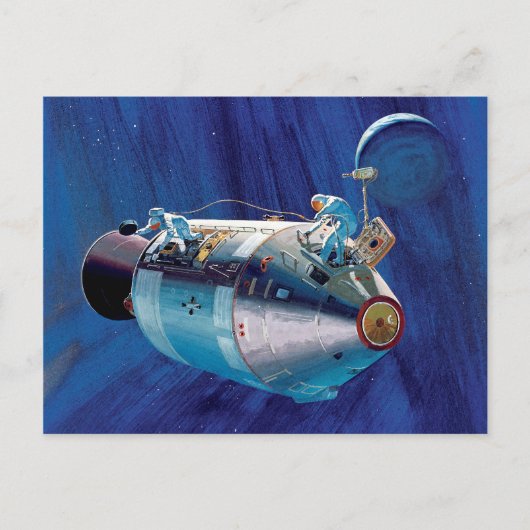 NASA Apollo 15 het Kunstwerk van de Module van de  Briefkaart (Voorkant)