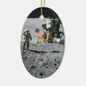 Nasa Apollo 15 Lunar Module Moon Landing 1971 Keramisch Ornament (Links)