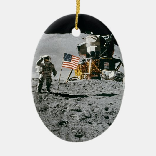 Nasa Apollo 15 Lunar Module Moon Landing 1971 Keramisch Ornament (Voorkant)