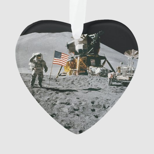 Nasa Apollo 15 Lunar Module Moon Landing 1971 Ornament (achterkant)