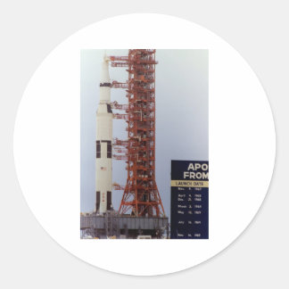 NASA Apollo 15 Saturn V uitrol Ronde Sticker