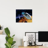 NASA Apollo 15-subsateliet Maanolbaan Kunstwerk Poster (Thuiskantoor)