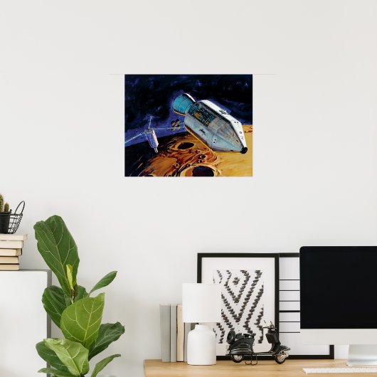 NASA Apollo 15 Subsatelliet Lunar Orbit Artwork Poster (Thuiskantoor)