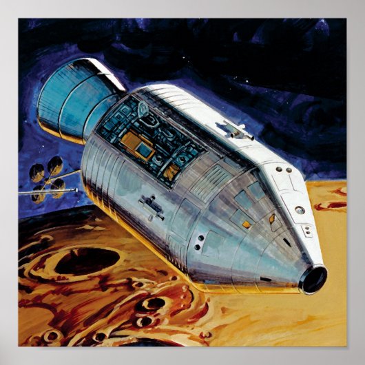 NASA Apollo 15-subsatelliet Maanolbaatarwerk Poster (Voorkant)