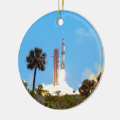 NASA Apollo 16 Saturn V-raketlancering Keramisch Ornament (Links)