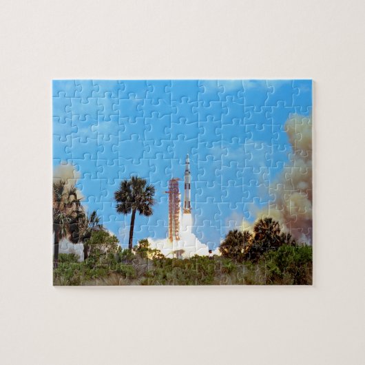 NASA Apollo 16 Saturn V-raketlancering Legpuzzel (Horizontaal)