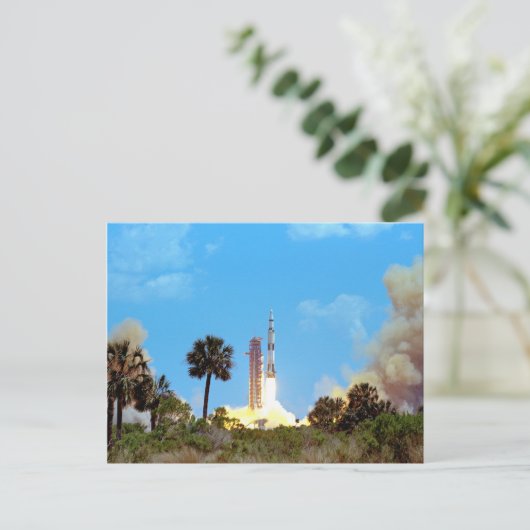 NASA Apollo 16 Saturn V Rocket Launch Briefkaart (Staand voorkant)