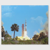 NASA Apollo 16 Saturn V Rocket Launch Cadeaupapier (Vlak)