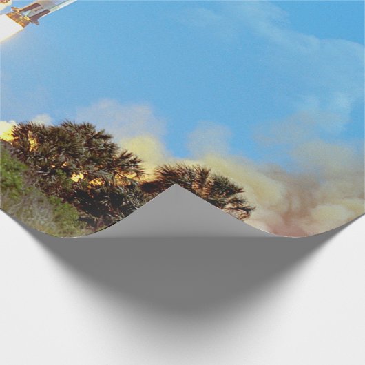 NASA Apollo 16 Saturn V Rocket Launch Cadeaupapier (Hoek)