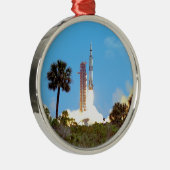 NASA Apollo 16 Saturn V Rocket Launch Metalen Ornament (Rechts)