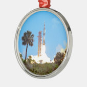 NASA Apollo 16 Saturn V Rocket Launch Metalen Ornament (Links)