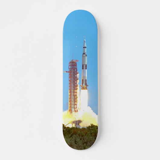 NASA Apollo 16 Saturn V Rocket Launch Persoonlijk Skateboard (Voorkant)