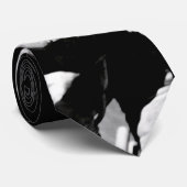 NASA Apollo 17 Astronaut Black White Artistic Stropdas (Opgerold)