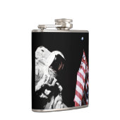 NASA Apollo 17 Astronaut Flag Earth Moon Foto Heupfles (Rechts)