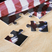 NASA Apollo 17 Astronaut Flag Earth Moon Foto Legpuzzel (Zijkant)