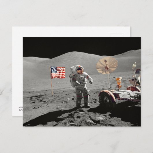 NASA Apollo 17 lunar landing mission, 1972 Briefkaart (Voorkant / Achterkant)