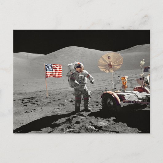 NASA Apollo 17 lunar landing mission, 1972 Briefkaart (Voorkant)