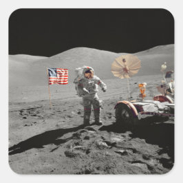 NASA Apollo 17 lunar landing mission, 1972 Vierkante Sticker