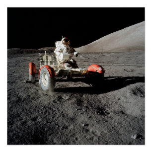 NASA Apollo 17 Maan Rover, 1972 Perfect Poster